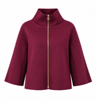 schwarze Jacke Damen, elegante schwarze Jacke, Jacke mit Stehkragen, Jacke Gold Reißverschluss, 3/4 Ärmel Jacke, elegante Damenjacke, moderne Damenmode, italienische Mode, Boutique C5