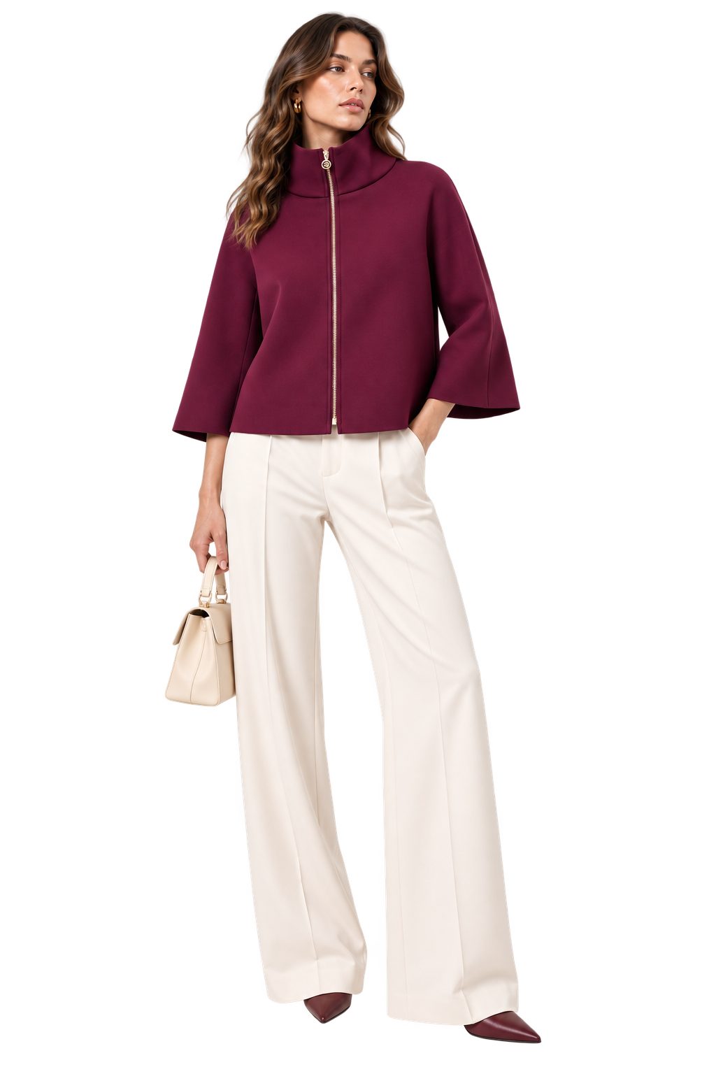 schwarze Jacke Damen, elegante schwarze Jacke, Jacke mit Stehkragen, Jacke Gold Reißverschluss, 3/4 Ärmel Jacke, elegante Damenjacke, moderne Damenmode, italienische Mode, Boutique C5