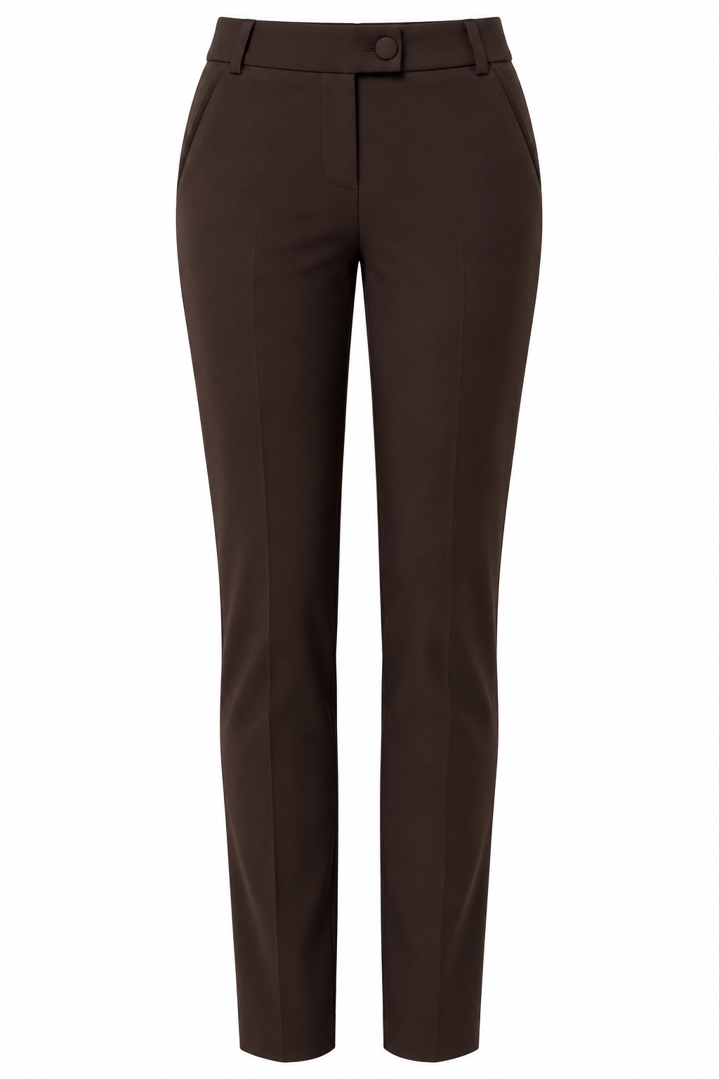 dunkelbraune Hose Damen, elegante Hose Damen, Business Hose Damen, Stoffhose Damen, Hose mit Bügelfalte, schmale Hose Damen, elegante Damenmode, italienische Mode, Boutique C5