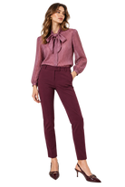dunkelbraune Hose Damen, elegante Hose Damen, Business Hose Damen, Stoffhose Damen, Hose mit Bügelfalte, schmale Hose Damen, elegante Damenmode, italienische Mode, Boutique C5
