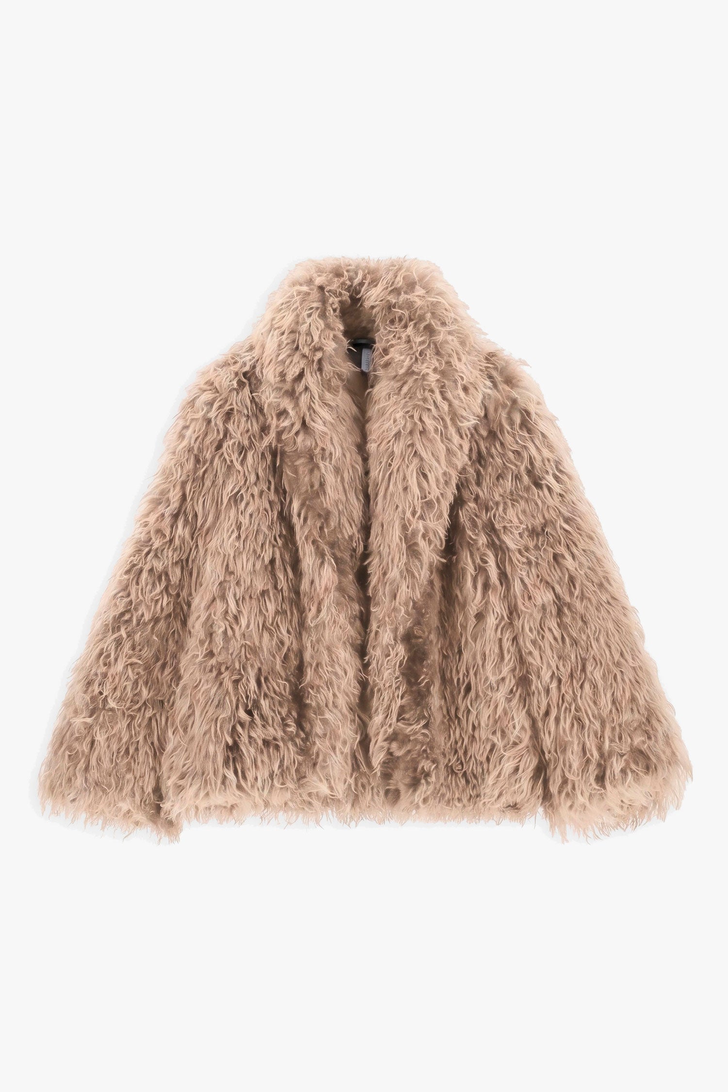 Imperial Kunstfelljacke, Kunstfelljacke Damen, Felljacke Damen beige, Kunstfellmantel Damen, Felljacke beige, Winterjacke Damen beige, langhaarige Felljacke, Teddyjacke Damen, Statement Jacke Damen, Imperial Damenmode